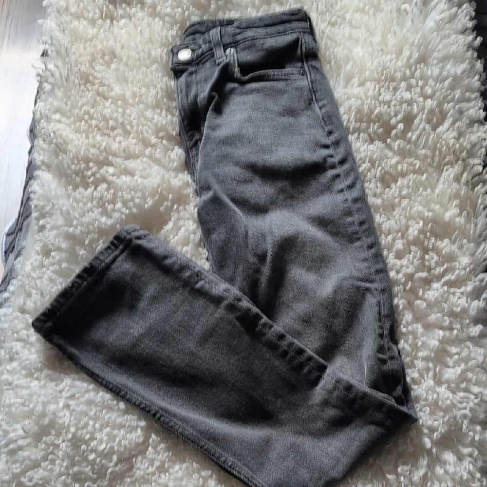 Zara Grayish Black Straight Leg Jeans